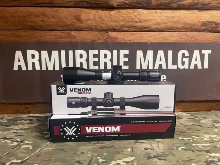 VORTEX VENOM 5-25×56 FFP ret.EBR-7C Mrad (1er plan focal)