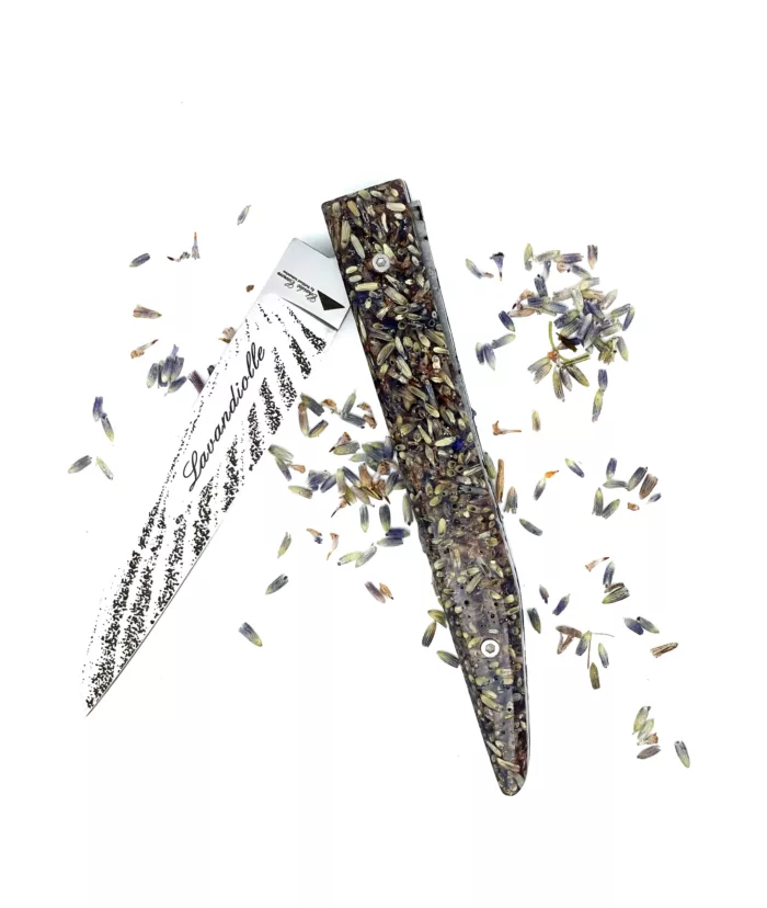 Charles Canon   Couteau pliant: Manche en Lavande